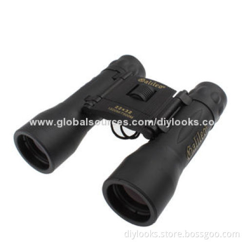 22 x 32mm Black Coated Telescope Binoculars with Neck StrapNew